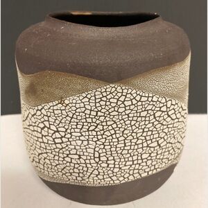 Sandra Dolph Small Rock Vessel Ceramic Sculptural Vase